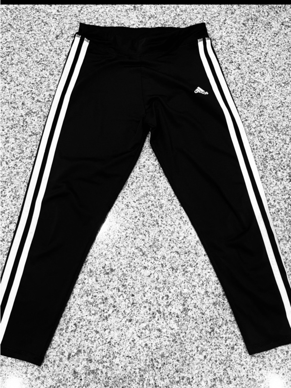 adidas Black Athletic Light Leggings Girls L